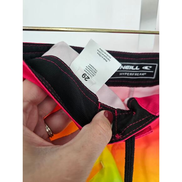 O'Neill Men's Multicolor Hyperfreak Side Seam Fade Board Lace Short Size 29 - Picture 5 of 6